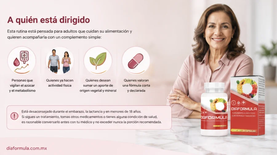 Diaformula — cápsulas para adultos que acompañan el equilibrio del azúcar y el metabolismo